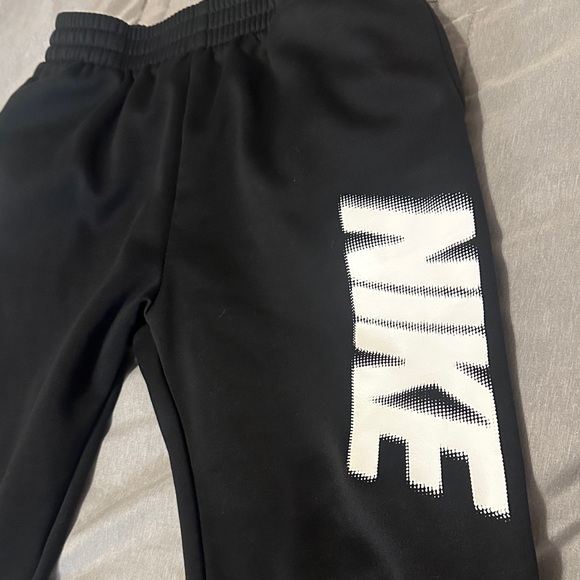 Nike Kids Black Sweatpants with White Logo - Picture 2 of 6